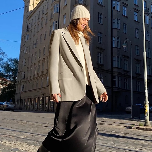 ♥️SOLD♥️Wilfred Nostalgia Blazer - Heather Oat Beige - size xxs - Picture 3 of 3